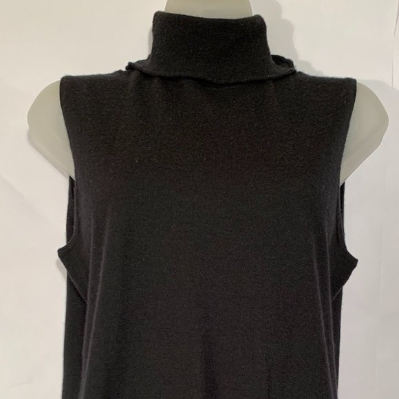 $25 CASHMERE Sleevless Tahari Black Turtle Neck - Picture 1 of 8